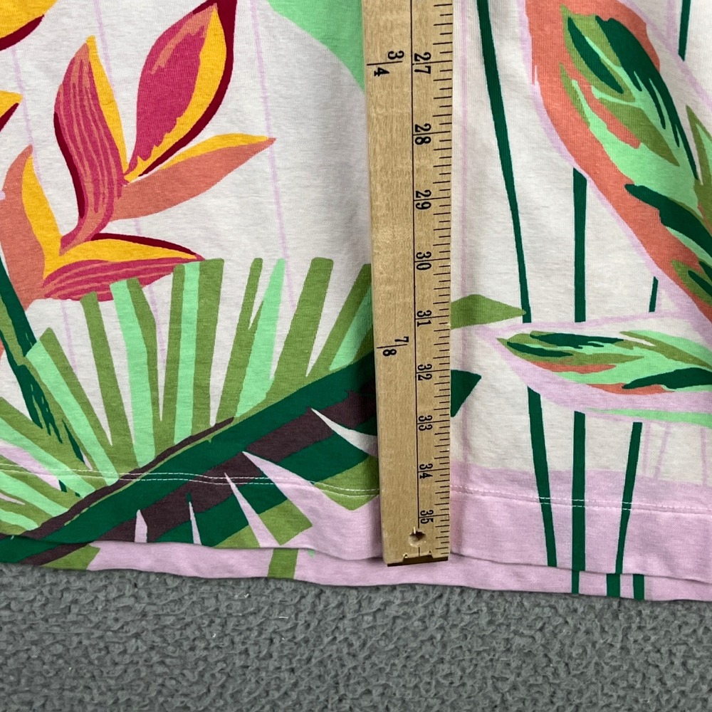 Spartina 449 Women Medium Tropical Floral Tassel Shift Dress Pink Green Cotton - Picture 11 of 11